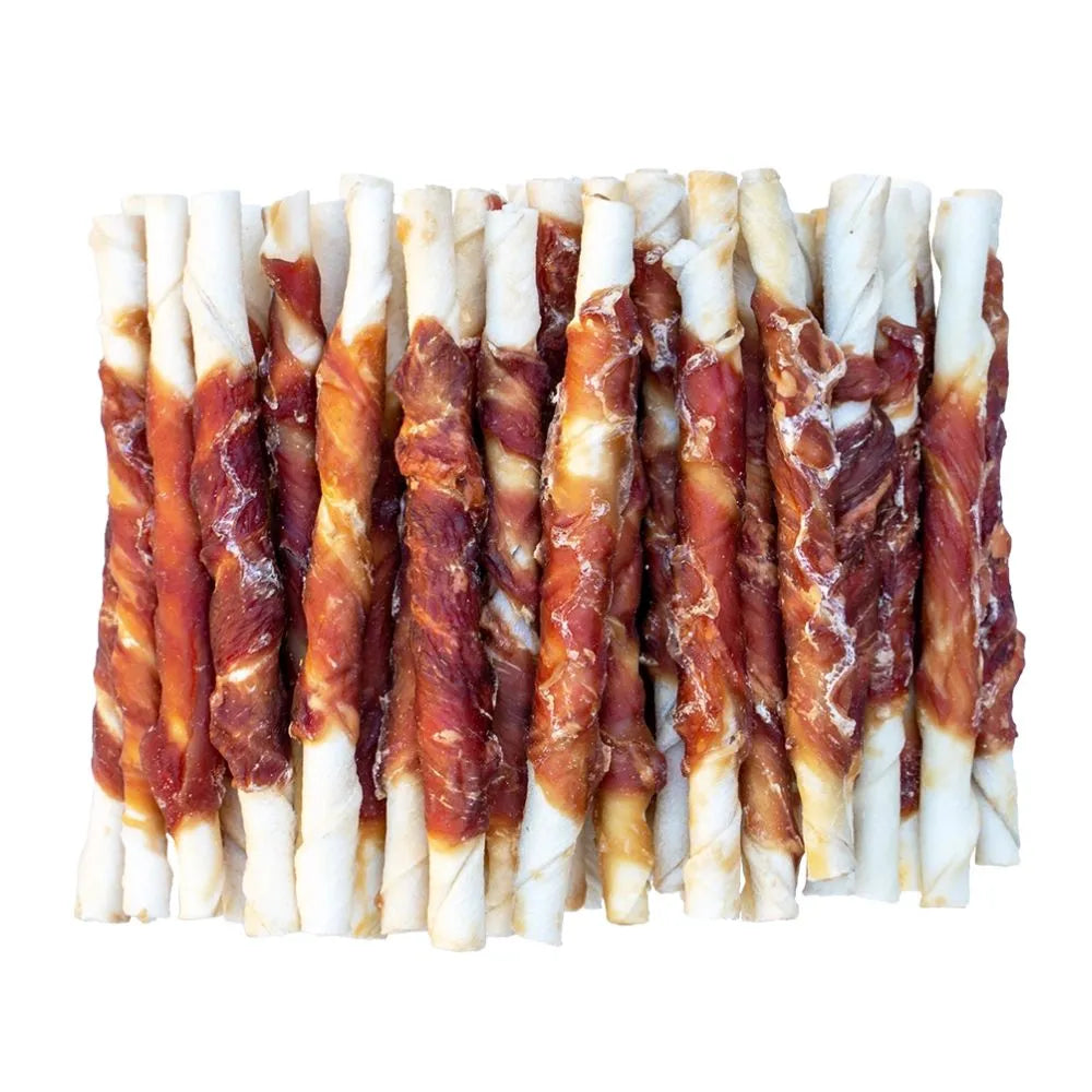 Voskes Voskes Chewy Sticks Beef Hide Sticks with Duck, 40 pieces - Food, Beverages & Tobacco > Food Items > Snack Foods > Jerky