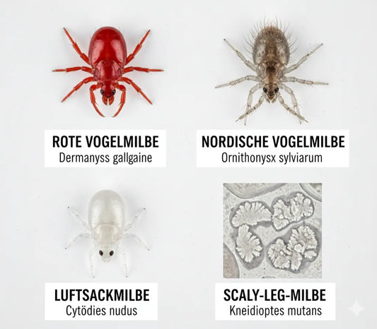 Milbenbekämpfung bei Vögeln Schutz vor Blutmilben und Varroa