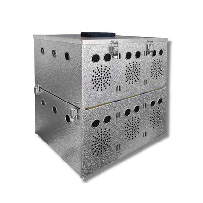 Taubentransportkorb Aluminium-Transportkorb zweistöckig 6-Fächer