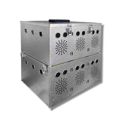 Taubentransportkorb Aluminium-Transportkorb zweistöckig 6-Fächer