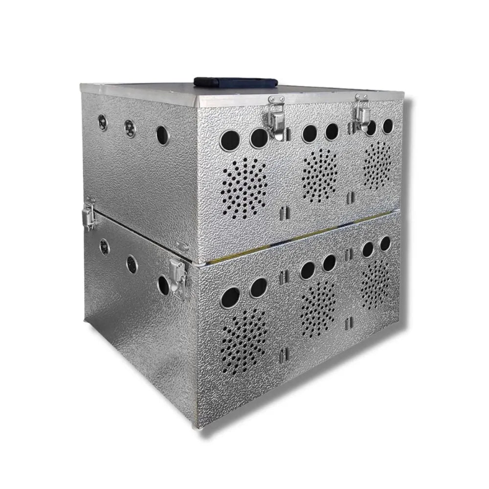 Eurital Taubentransportkorb Aluminium-Transportkorb zweistöckig 6-Fächer - Animals & Pet Supplies > Pet Supplies > Pet Carriers & Crates