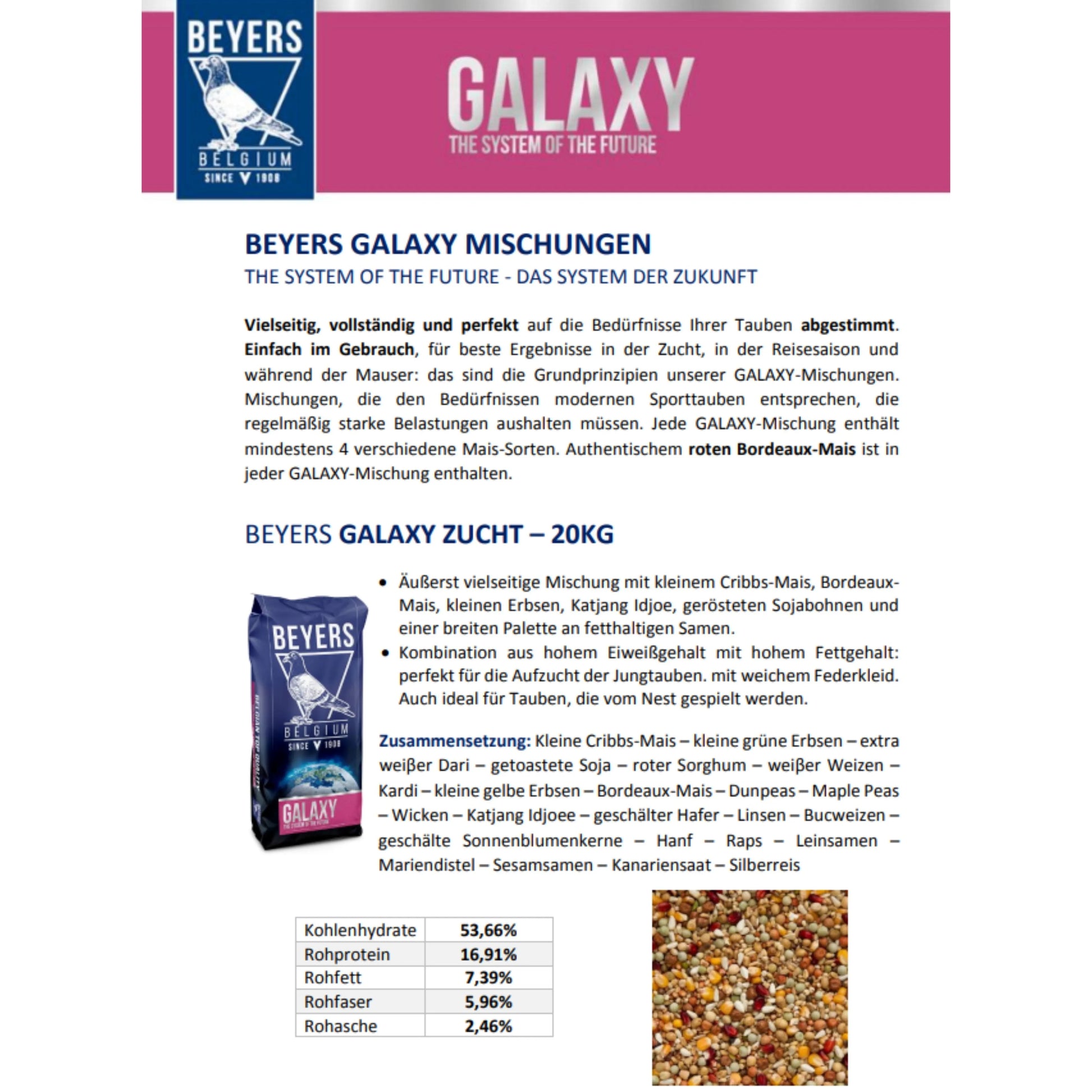 Beyers Belgium Beyers Zucht Galaxy 20kg - Animals & Pet Supplies > Pet Supplies > Bird Supplies > Bird Food