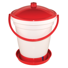 Eurital Eurital Eimertränke mit Deckel 18l Rot Weiß für Hühner - Business & Industrial > Agriculture > Animal Husbandry > Livestock Feeders & Waterers