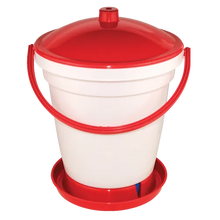 Eurital Eurital Eimertränke mit Deckel 18l Rot Weiß für Hühner - Business & Industrial > Agriculture > Animal Husbandry > Livestock Feeders & Waterers