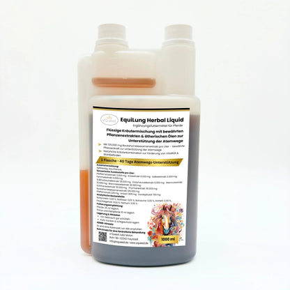 EquiLung Herbal Liquid 1000ml – flüssiges Ergänzungsfuttermittel zur Unterstützung der Atemwege bei Pferden