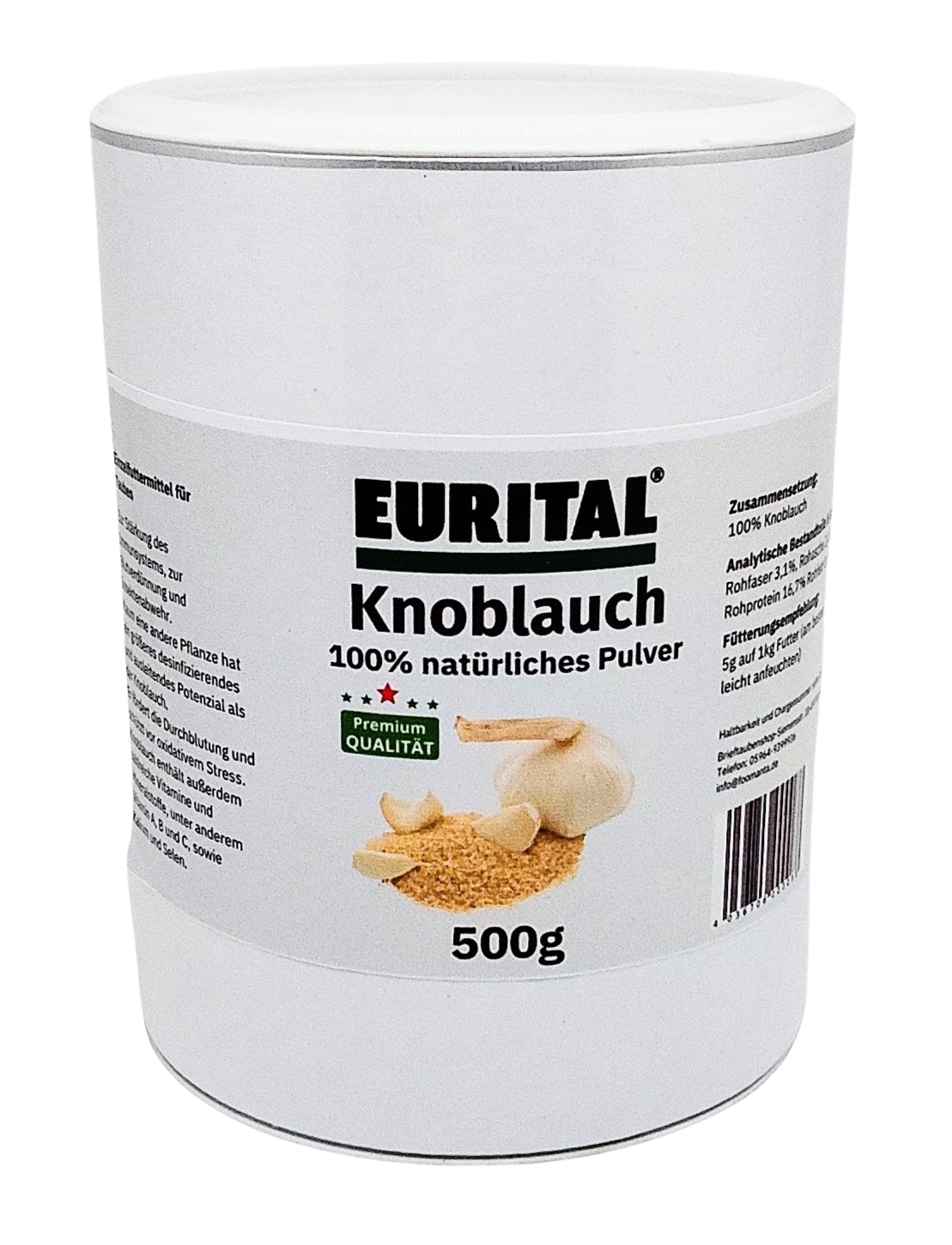 Eurital Garlic Powder 500g - 100% Natural Garlic