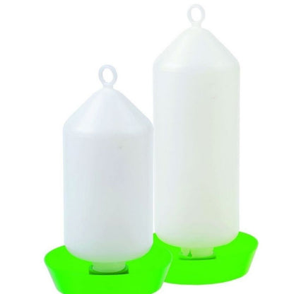 Geflügeltränke mit Drehverschluss weiß-grün 1l (C01)