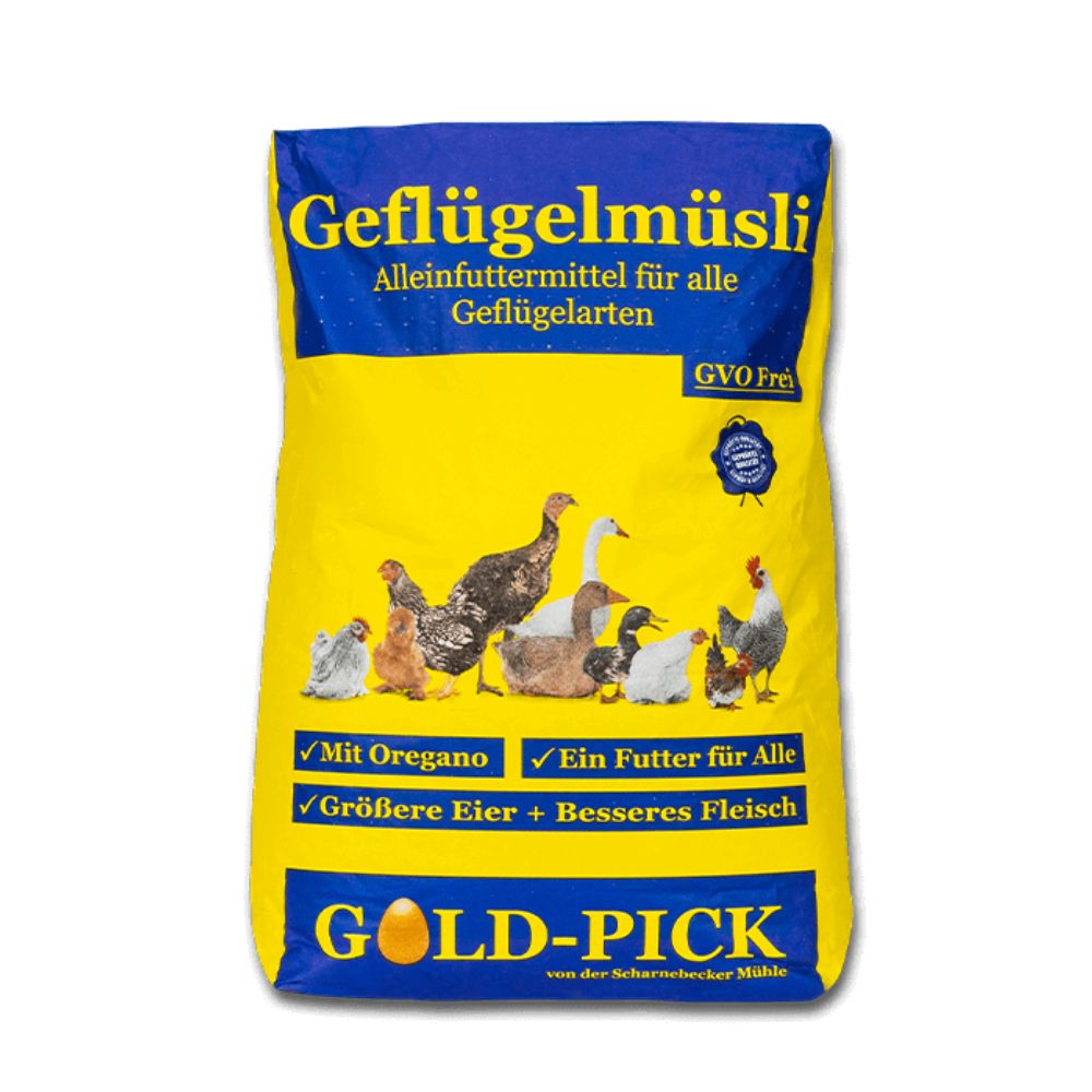 Gold-Pick Geflügelmüsli GVO frei* für alle Rassen 10 kg