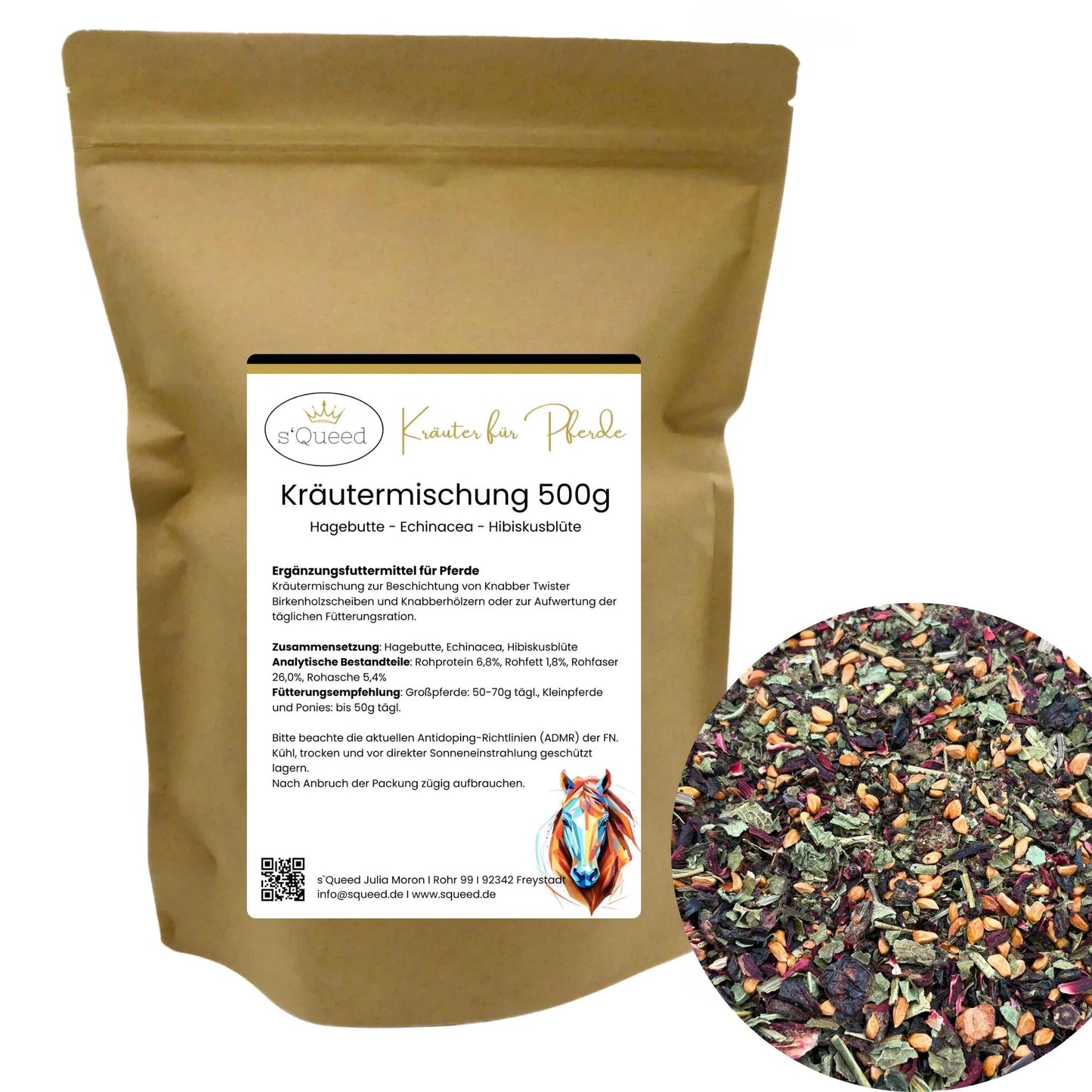 Kräutermischung 500g zur DIY Beschichtung von Knabber Twister Scheiben und Birkenhölzern