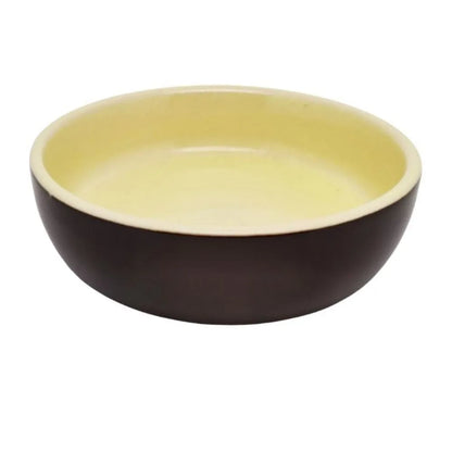 Eurital Keramiknapf innen Gelb - außen Baun ca. 250ml - Animals & Pet Supplies > Pet Supplies > Pet Bowls, Feeders & Waterers > Bowls