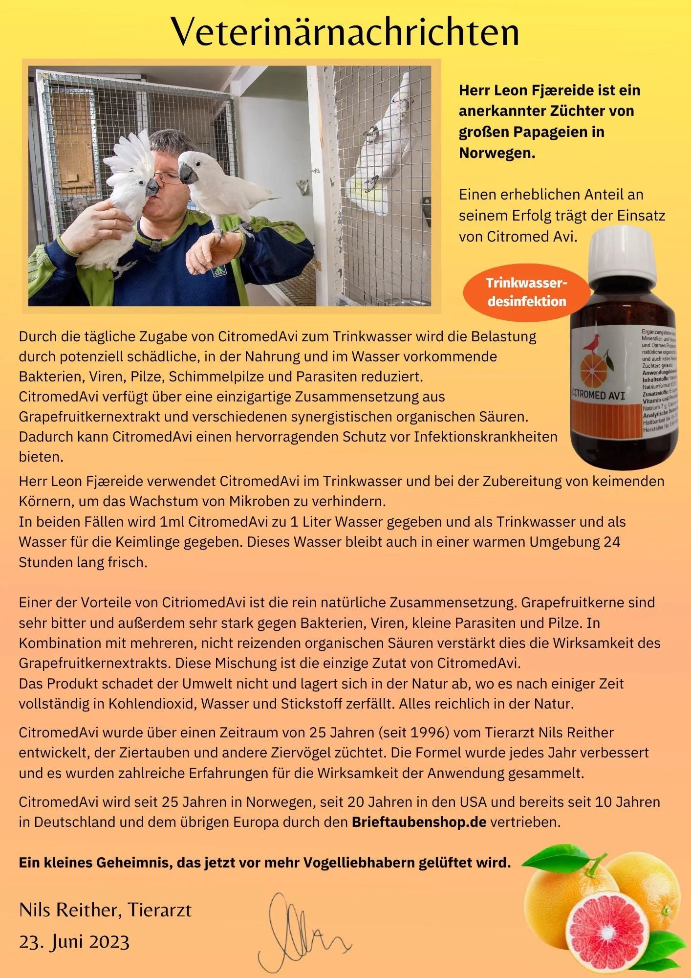 Stamox Citromed Avi 100ml - Animals & Pet Supplies > Pet Supplies > Bird Supplies > Bird Food Ergänzungsfuttermittel