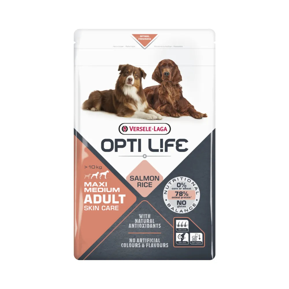 Opti Life Versele-Laga Opti-Life Adult Skin Care Medium & Maxi 12,5kg - Animals & Pet Supplies > Pet Supplies > Dog Supplies > Dog Food > Non-Prescription Dog Food