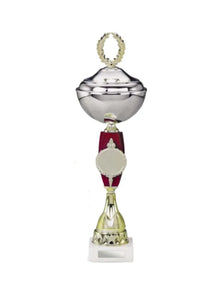 Eurital Eurital Pokal 2259N 34 cm Gold Rot Silber Taubenmotiv - Arts & Entertainment > Party & Celebration > Trophies & Awards > Trophies