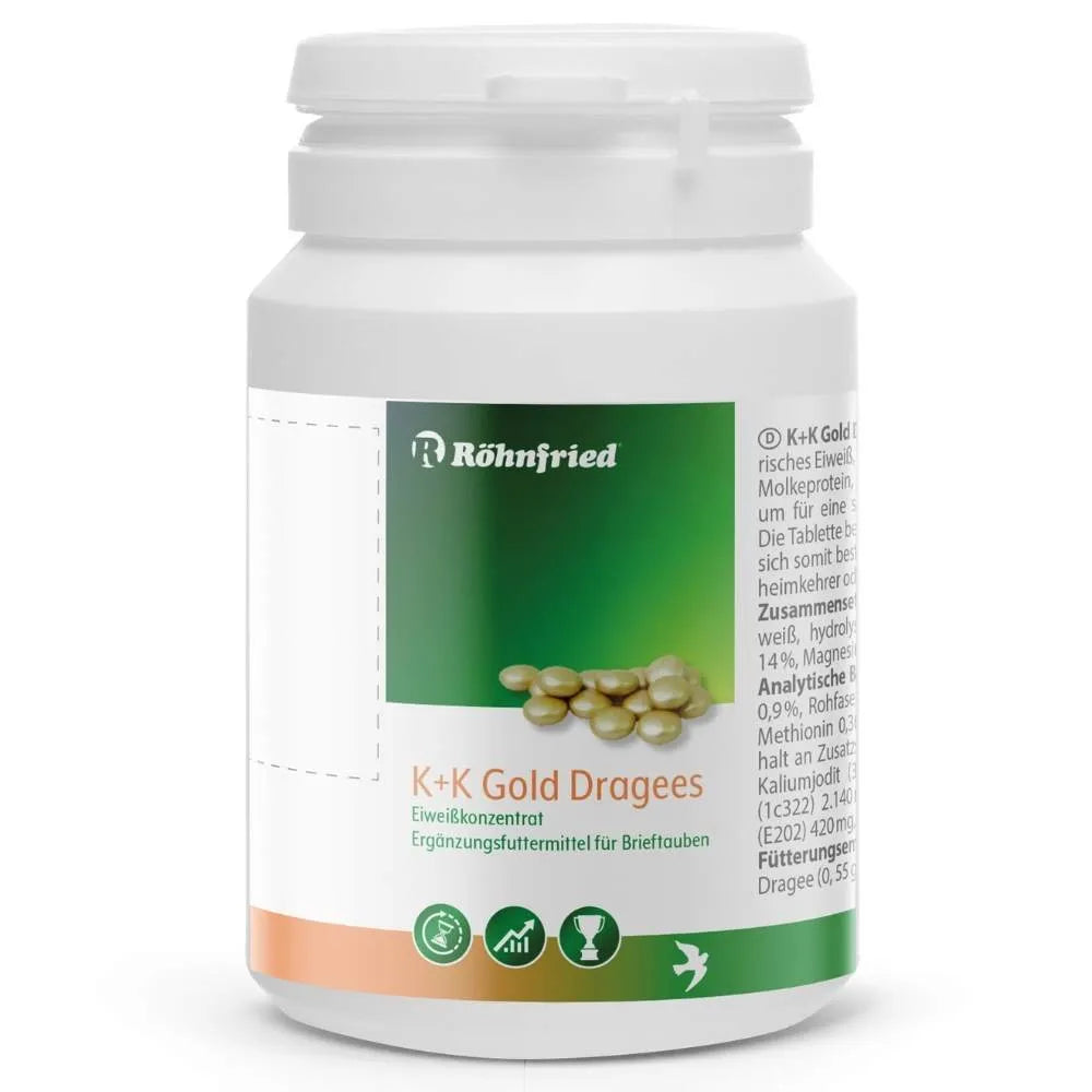 Röhnfried Röhnfried K+K Gold Dragees 100 Stück (Fischprotein) - Animals & Pet Supplies > Pet Supplies > Pet Vitamins & Supplements Ergänzungsfuttermittel