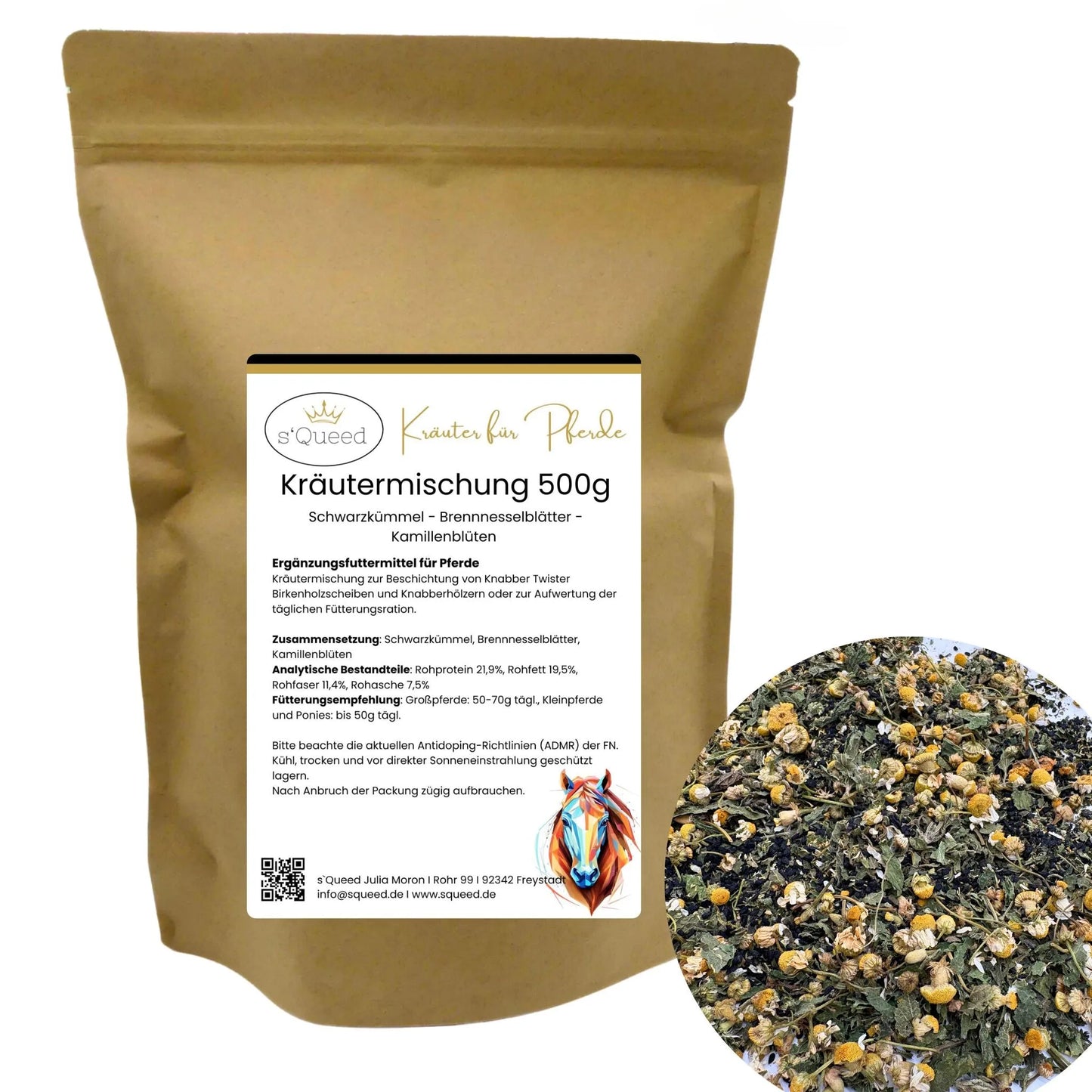 Kräutermischung 500g zur DIY Beschichtung von Knabber Twister Scheiben und Birkenhölzern