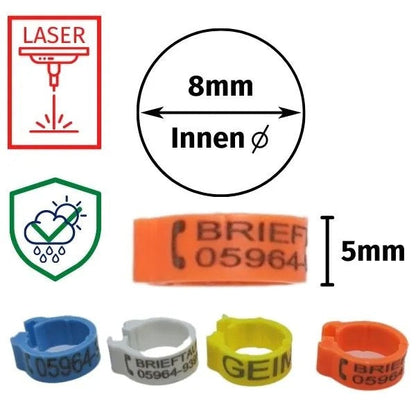 Telefon-Clipringe (5mm) pro Packung - 50 stk.