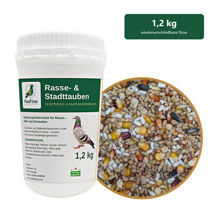 FooFine Rasse- & Stadttauben – Dose und Mischung