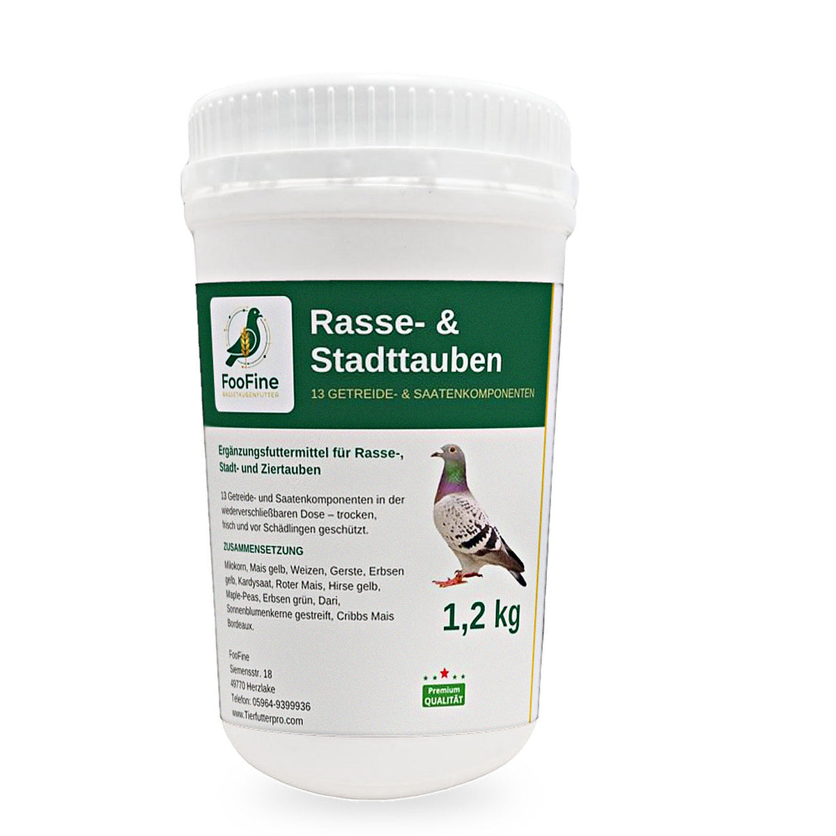FooFine Rasse- & Stadttauben 1200 g Dose