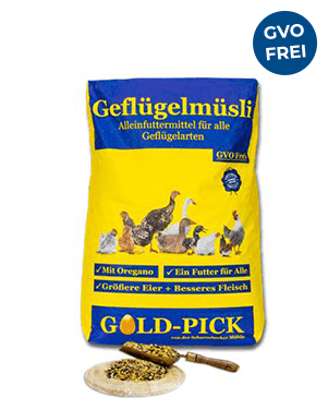 Gold-Pick Geflügelmüsli GVO frei* für alle Rassen 10 kg