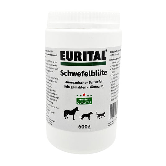 Eurital Sulfur Flowers 600g Supplementary Feed for Horses Dogs Cats Birds