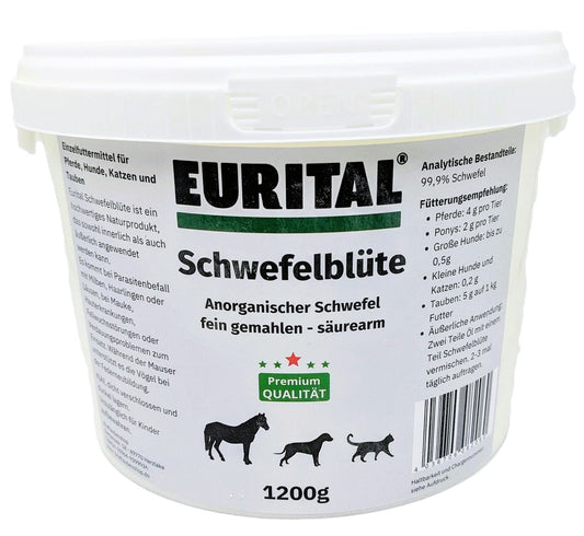 Eurital Schwefelblüte 1200g gegen Parasiten und Hautprobleme
